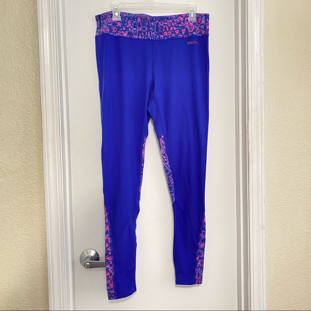Marmot Purple Colorblock Leggings Large